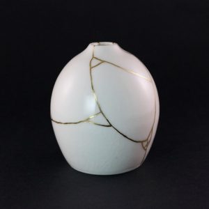 Vase ovale Kintsugi