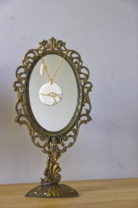 Pendentif rond Kintsugi